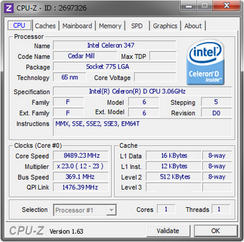 celeron 8489.2 MHz